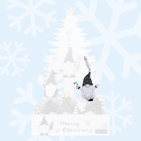 12cm Wooden Black & White Gnome Hanging Decoration- Assorted Designs image