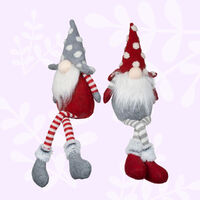 47cm Gnome Shelf Sitter with Stripey Legs & Spotty Hat- Assorted Colours image