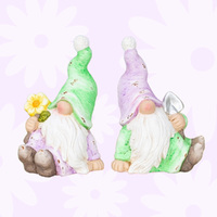 15.5cm Garden Gnome With Flower Or Spade image