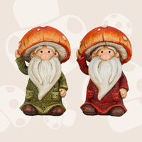 12cm Mushroom Gnome - Green Or Red image