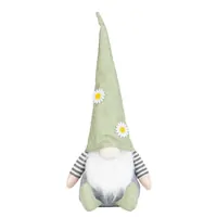 Florian Sundrop | Fabric Gnome With Light Green Daisy Hat | Assorted Sizes image