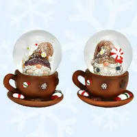 Cocoa & Mocha Sprinkledew | 6cm Teacup Gnome In Snow Globe - Assorted Designs image