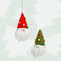 Tinsel & Twig Wintermoss | 14cm Felt Gnome Hanging Decoration- Assorted Designs image