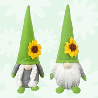 32cm Garden Gnome With Sunflower Hat - Boy Or Girl image