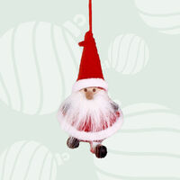 160cm Santa Gnome Hanging Ornament With Red Hat image