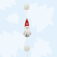 160cm Santa Gnome Hanging Ornament With Red Hat & White Coat image