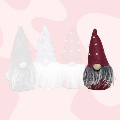 10cm Gnome With Burgundy Hat