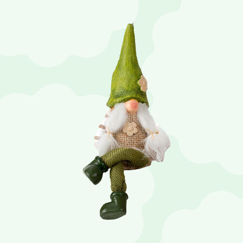 21cm Cottage Garden Gnome - Green