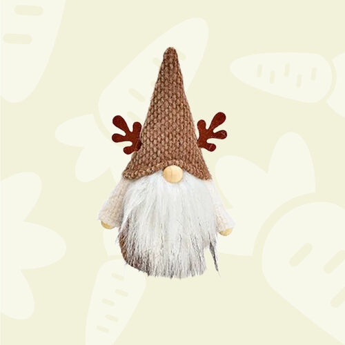 16cm Reindeer Gnome With Dark Brown Hat