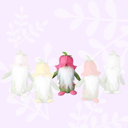 Nigel Nettle | 17cm Dark Pink Flower Gnome