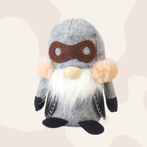 20cm Aviator Gnome- Grey Hat