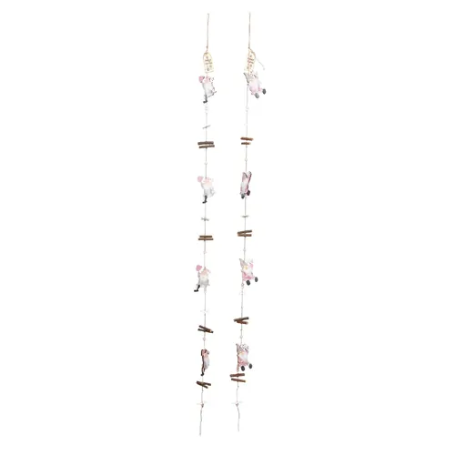 120cm Wooden Gnome With Mushroom Hanging Decoration
