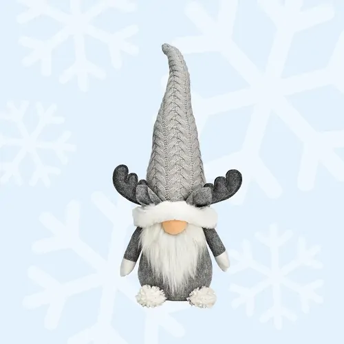 46cm Reindeer Gnome- Grey
