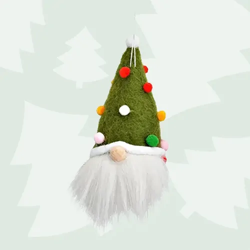 Twig Wintermoss | 14cm Felt Gnome Hanging Decoration