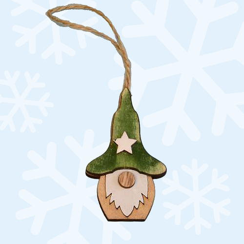 Woody- The Woodland Trio | 7cm Wooden Gnome Hanging Decoration