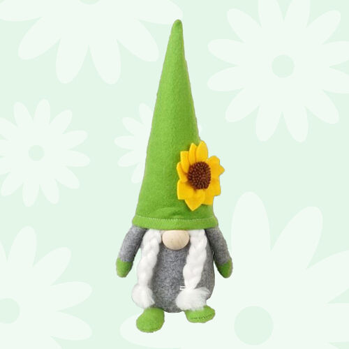 Maya Mossgrove | 32cm Garden Gnome With Sunflower Hat | Girl