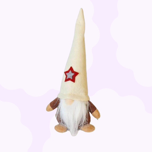 21cm Alpine Gnome With Beige Hat - Boy